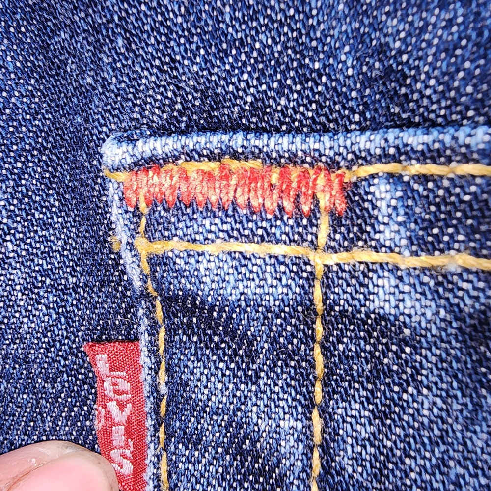 Vtg Levi's Lot 53 Red Tab Men's Dark Blue Jeans Straight Leg Bootcut Sz 34/34 - Picture 13 of 16
